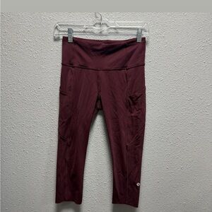 lululemon athletica Burgundy CAPRI Leggings